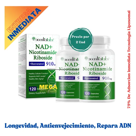 Nad+ Ribosida De Nicotinamida Resveratrol Quercetina 