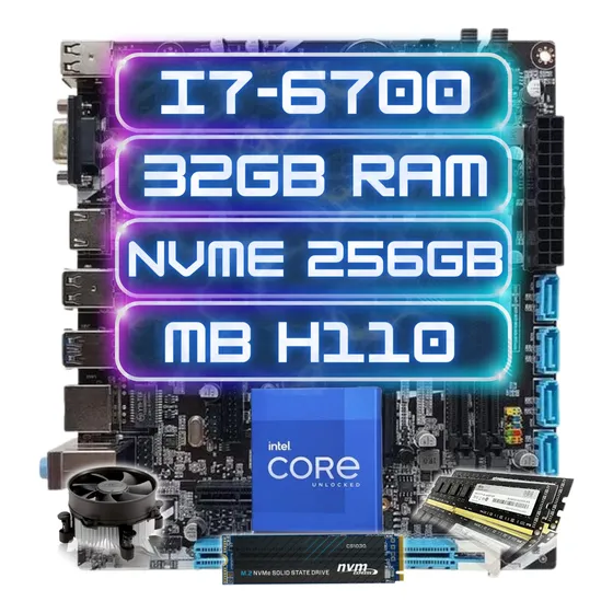 Kit Upgrade Intel Core I7-6700 32gb Ddr4 Nvme256gb Mbh110