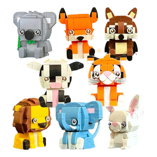 Colección De Animales Juguetes Armables Bloques Construcción Colección De Animales Juguetes Armables Bloques Construcción
