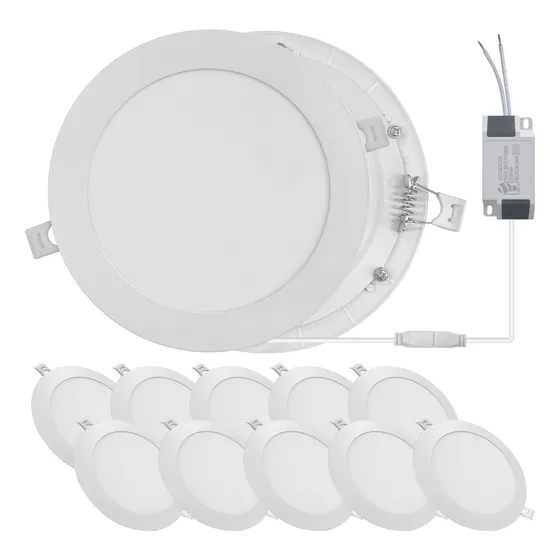 Ilv 18w Lampara Empotrar 10pzs Plafon Luz Blanca 1250lm