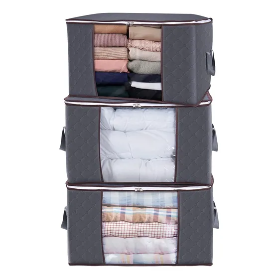 Pack X3 Organizador De Tela Funda Sabanas Mantas Acolchados®