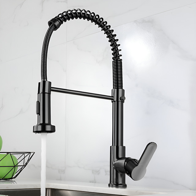 Torneira Cozinha Gourmet Bancada Flexível Monocomando Pia Preto B22-black Torneira Cozinha Gourmet Bancada Flexível Monocomando Pia Preto B22-black