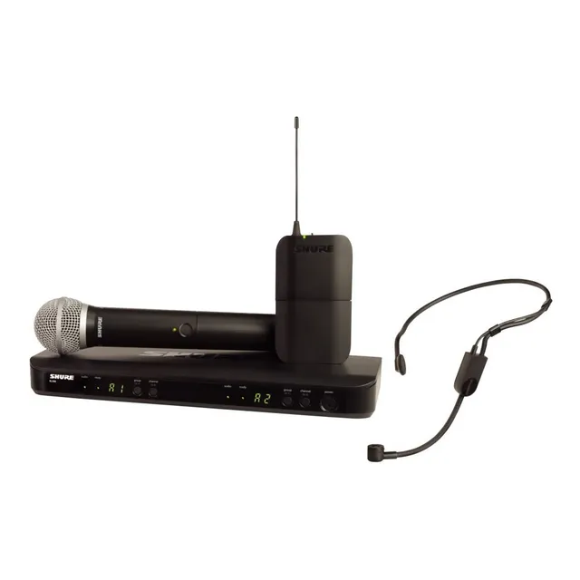 Par De Micrófonos Shure Blx1288/p31-j11 Sistema Inalámbrico Color Negro