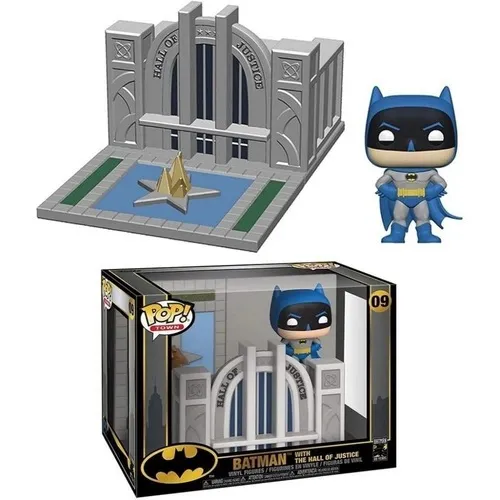 Boneco Funko Pop Town Batman con el Salón de la Justicia 09