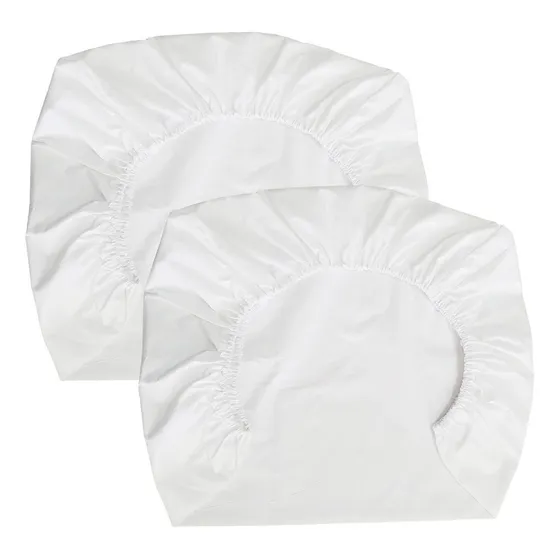 Sábanas Bajeras Ajustables Pack And Play Blanco Set 2 Unid.