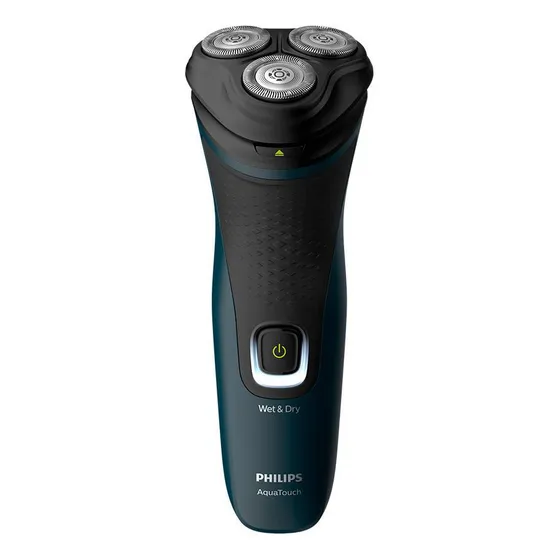 Afeitadora Philips AquaTouch 1000 S1121/41 Barbeador Aquatouch Philips S1121/41 Seco E Molhado Negra 220V