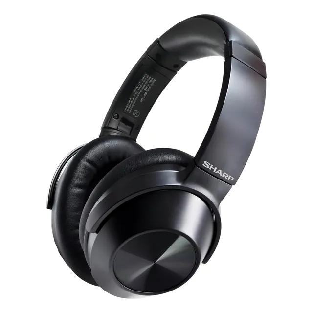 Auriculares Sharp Hp 60 Bluetooth Cancelacion De Ruido Dimm Color Negro
