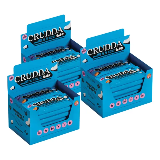 3 Cajas X 30 Barra Crudda Coco Chocolate 40 G