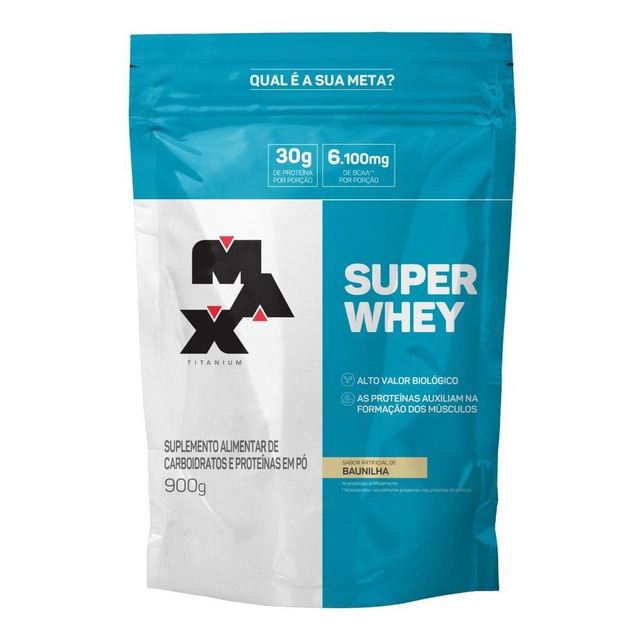 Super Whey Refil 900g Baunilha Max Titanium Super Whey Refil 900g Baunilha Max Titanium