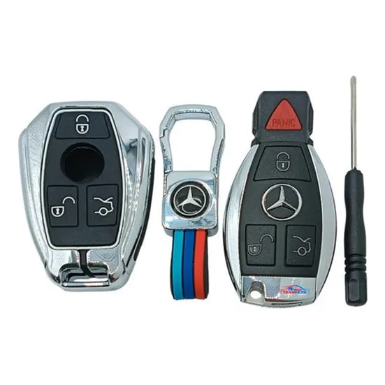 ` Capa De Chave De Zinco Para Mercedes Gl Cla Clb Glc Amg