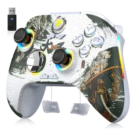 Control Inalámbrico Rgb Bt Gamepad Para Pc Android Ns Ios Blanco