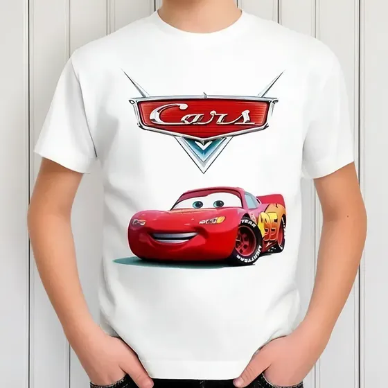 Camiseta Infantil Carros Relâmpago Mcqueen Mod. #001 Oferta!