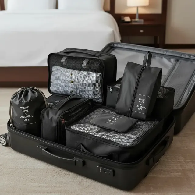 Kit 7 Peças Organizador De Mala Para Viagem