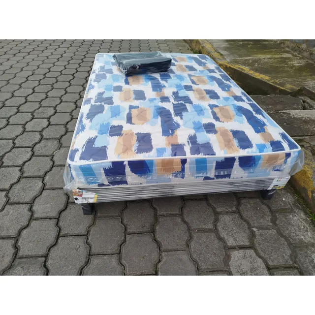 Base Cama + Colchón Chaide 1 1/2 Plaza + Almohada + Envío