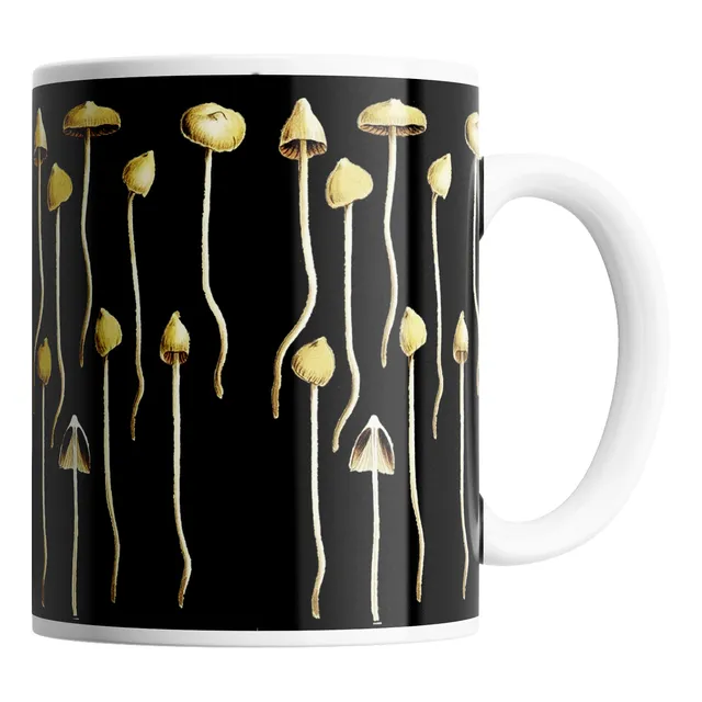 Taza De Cerámica - Hongos Mágicos, Liberty Caps - Psilocybe