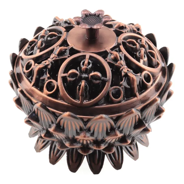 Mini Cono Cobre Vintage Soporte Para Incienso Ceniza Loto