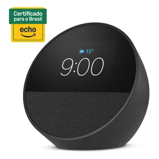 Echo Spot 2024 Com Alexa Despertador Inteligente Preto Amazon Echo Spot 2024 Com Alexa Despertador Inteligente Preto Amazon