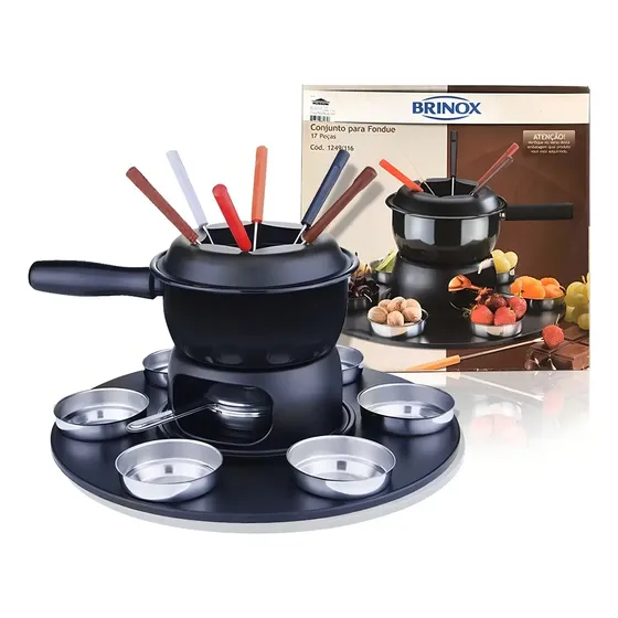 Jogo De Fondue Chocolate E Queijo 17 Peças 1249/116 Brinox