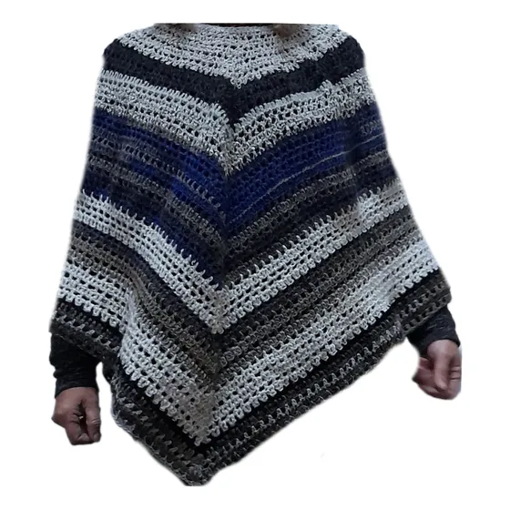 Poncho Dama Nuevo Hecho A Mano En Lana.t.l/xl