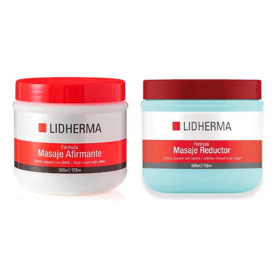 Kit Masaje Con Dmae Flacidez + Afirmante Reductor Lidherma 