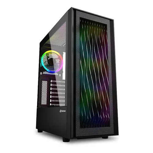 Gabinete Gamer Atx Sharkoon Rgb Wave 4 Ventiladores + Vidrio