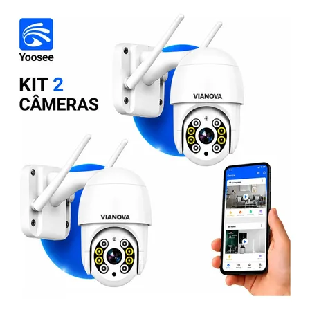 Kit 2 câmeras Ip Yoosee Prova D'água Infravermelho Externa Wifi