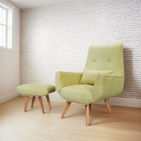 Sillon 1 Cuerpo Escandinavo + Apoya Pies De Regalo!