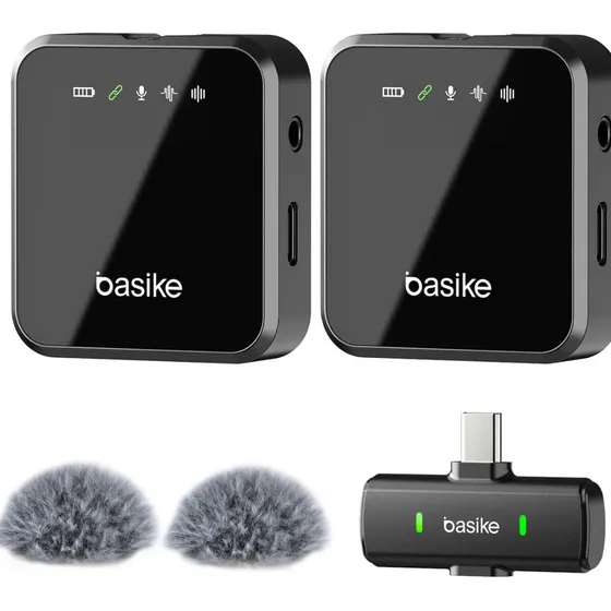 Microfone Sem Fio Duplo Lapela P/ Celular Tipo-c E Lightning