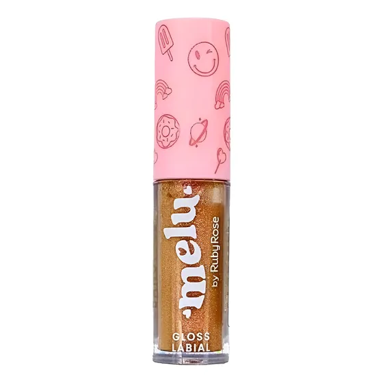 Lip Gloss Labial Melu Glitter Glow Lançamento - Ruby Rose