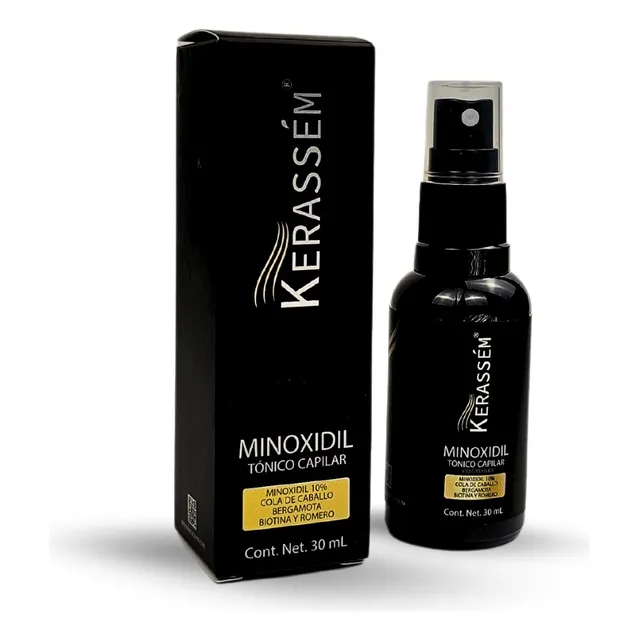 Minoxidil 10% Tónico Capilar Kerassém Con Bergamota Y Romero