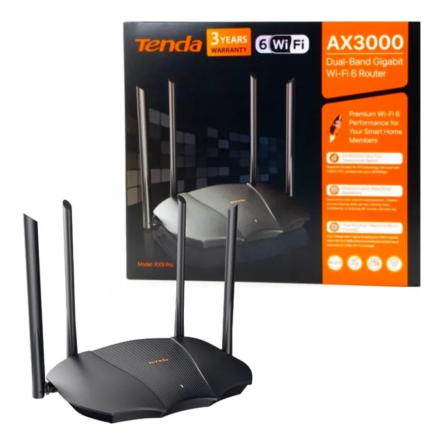 Router Wifi Tenda Tx9 Ax3000 Pro Dual Band Gigabit Doble Cpu