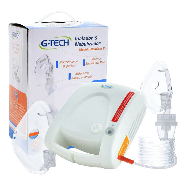 Inalador E Nebulizador Nebcom V Bivolt Branco - G-tech Inalador E Nebulizador Nebcom V Bivolt Branco - G-tech