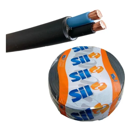 Fio Cabo Pp 2x6mm Flex Nax Hepr 1kv Rolo 100 Metros