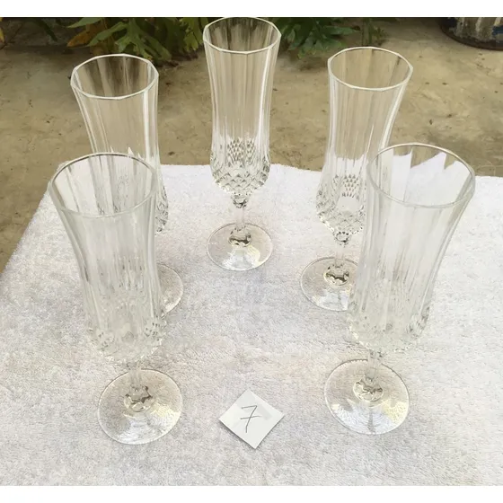 Copas Longchamp De Cristal D`arques Paris 5 Unidades