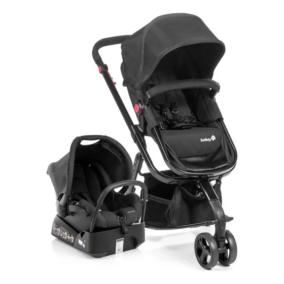 Travel System Safety 1st, Mobi Trio, 0 a 15kg, Full Black