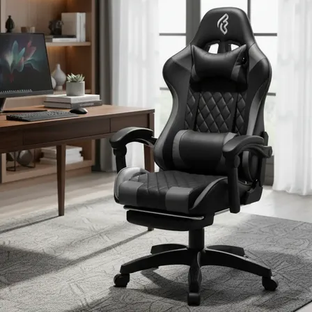 Cadeira Gamer Escritorio Giratória Reclinável Preta Vermelha Cinza