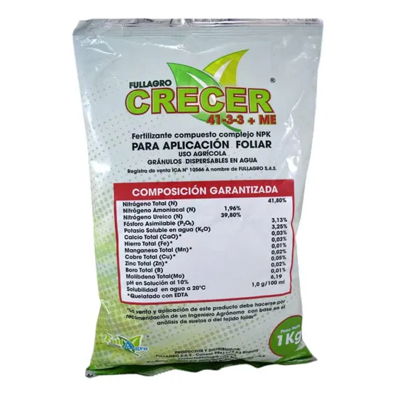Fertilizantes Crecer 41-3-3 + Me. 1 Kg