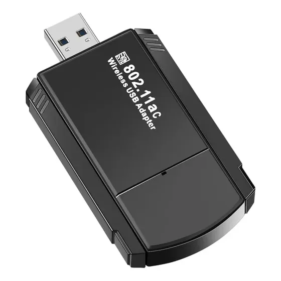 Antena Receptor Wifi Usb Doble Banda 2.4ghz Y 5ghz 1300mbps