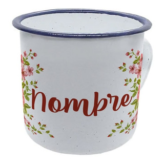 Taza De Peltre Flores Rosas Personalizable Taza De Peltre Flores Rosas Personalizable