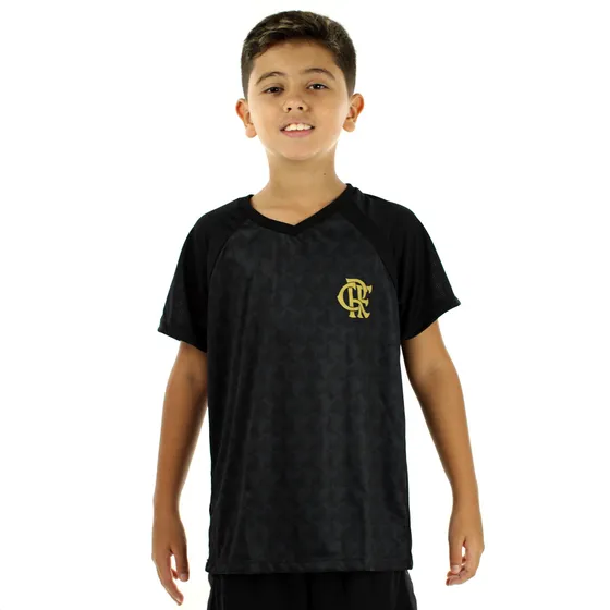 Camisa Braziline Flamengo Phase Preta - Infantil