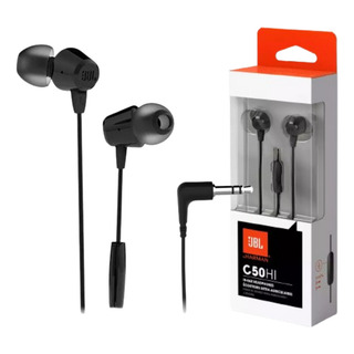 Fone De Ouvido In-ear Jbl C50hi Com Microfone P2 Preto Fone De Ouvido In-ear Jbl C50hi Com Microfone P2 Preto