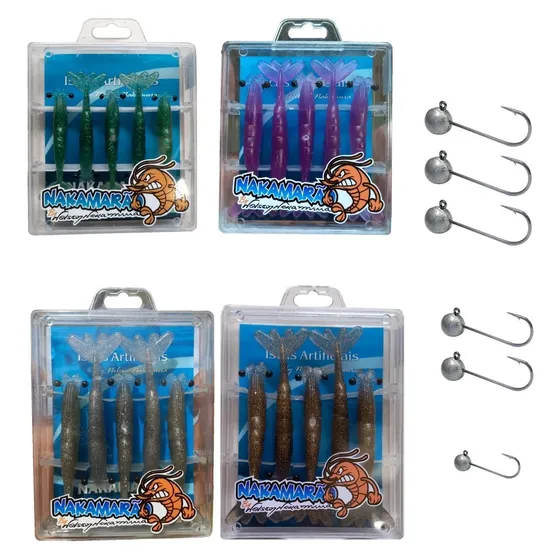 Kit De Camarão Nakamarão Nelson Nakamura + Jig Head
