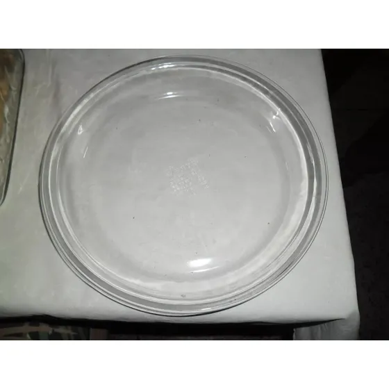 Plato Pyrex Transparente Refractario Impecable U.s.a. 23 Cm