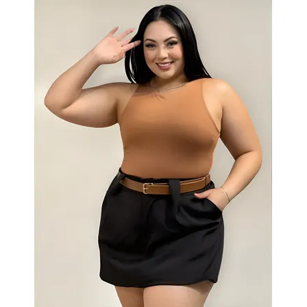 Short Saia Alfaiataria Plus Size Da Linha Premium