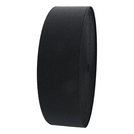 Elástico Forza Negro 50mm Rollo 20mts Cinta Resorte Ropa