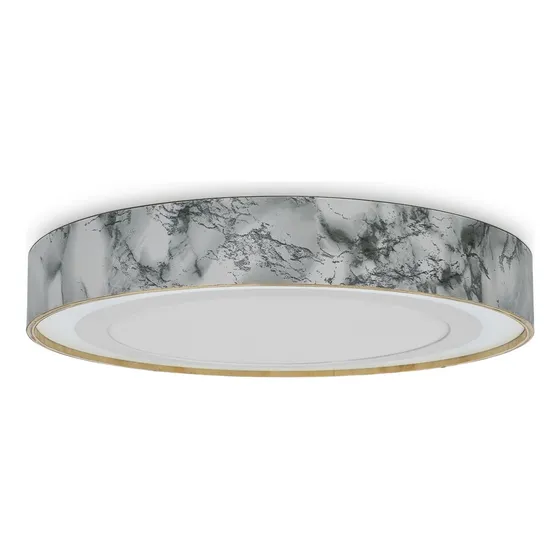 Lampara Panel Para Techo Led 24w De Madera Marmol Carrara