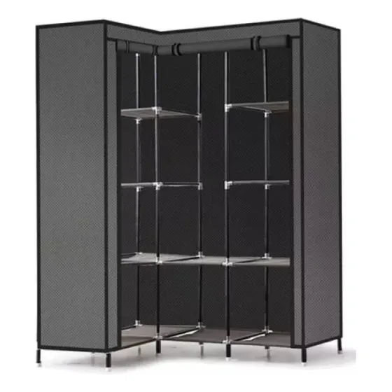 Clóset Esquinero Portátil 8 Estantes Organizador Ropa.