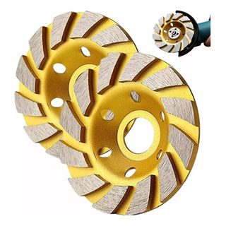 Kit 2 Rebolo Diamantado Disco Turbo Desbaste Parede Piso Kit 2 Rebolo Diamantado Disco Turbo Desbaste Parede Piso