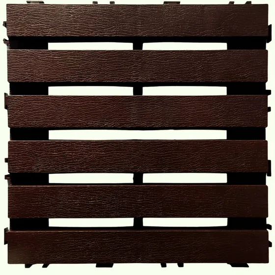 Kit 112 Deck Madeira Plástico Encaixe Modular Piscina Sacada