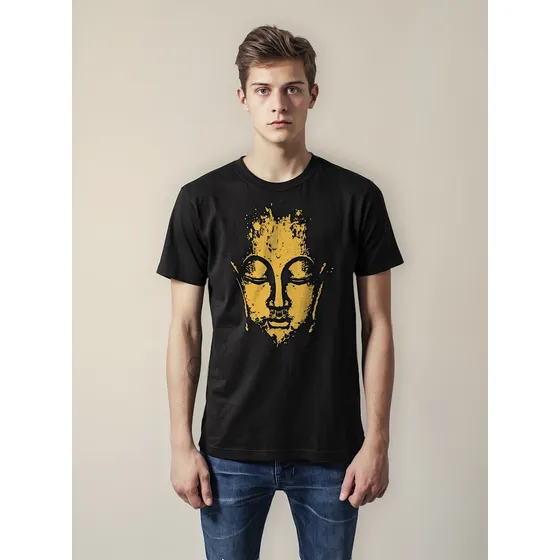 Camiseta Buda Negra Hombre Todas Las Tallas